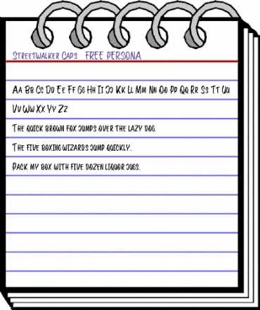 Streetwalker Caps (FREE PERSONA Regular animated font preview
