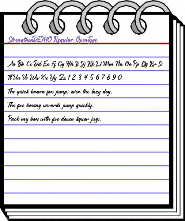 Strengthen DEMO Regular animated font preview