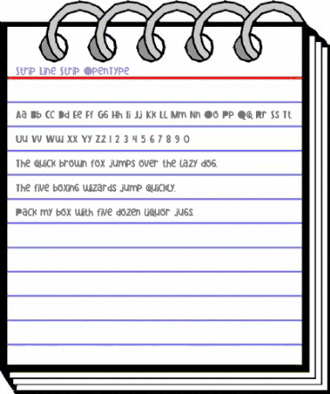 Strip Line Strip animated font preview