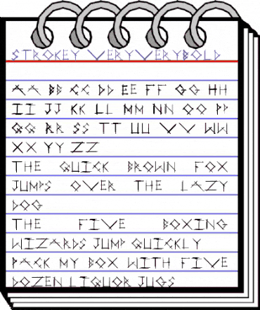 Strokey-VeryVeryBold Regular animated font preview