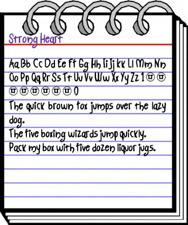 Strong Heart Regular animated font preview