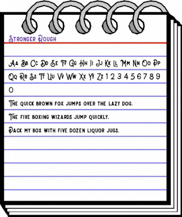 Stronger Rough animated font preview