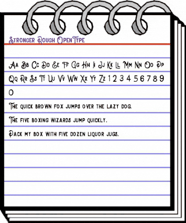 Stronger Rough animated font preview