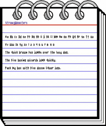 Strong Monsters Regular animated font preview Strong Monsters Regular animated font preview