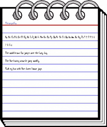 Strongvilla Regular animated font preview