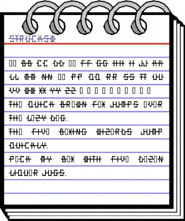 StruckSW Regular animated font preview