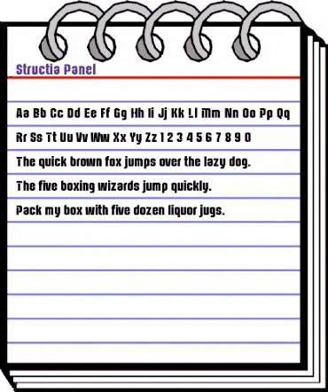 Structia Panel Regular animated font preview