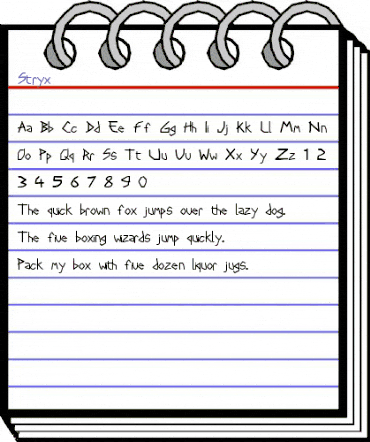 Stryx Regular animated font preview