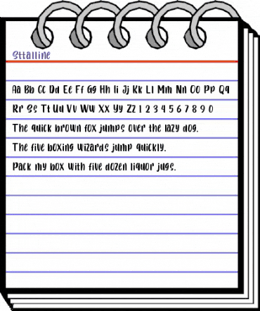 Sttalline Regular animated font preview