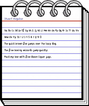 Stuart Regular animated font preview