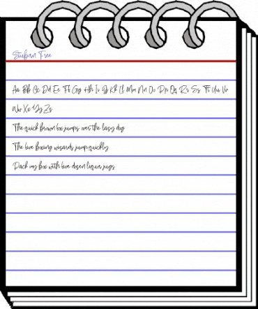 Stuborn Free Regular animated font preview