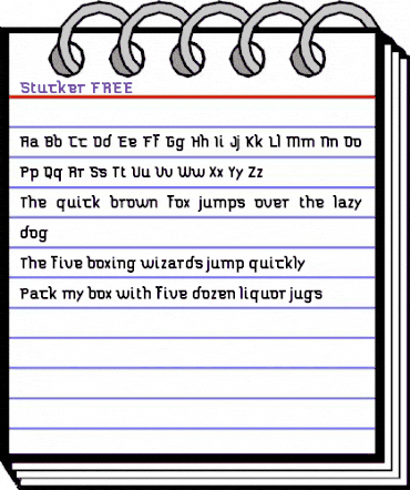 Stucker FREE Regular animated font preview