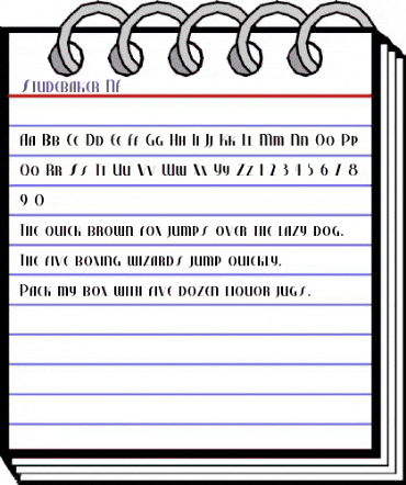 Studebaker NF Regular animated font preview