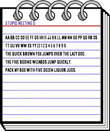 Stupid Meeting Regular animated font preview