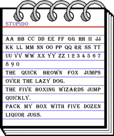Stupido Regular animated font preview