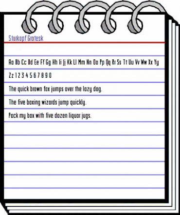 Sturkopf Grotesk Medium animated font preview