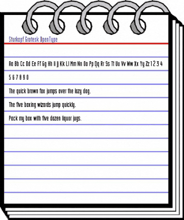 Sturkopf Grotesk Medium animated font preview