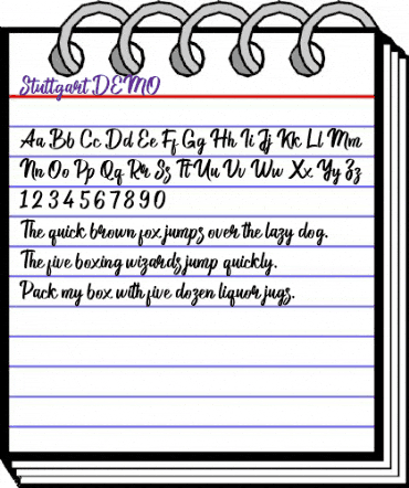 Stuttgart DEMO Regular animated font preview