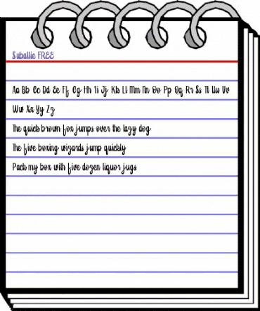 Suballie FREE Regular animated font preview