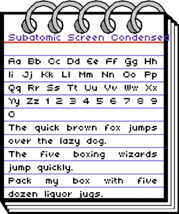 Subatomic Screen Condensed Screen animated font preview