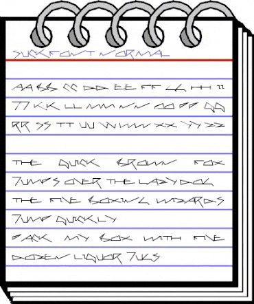Suckfont Normal animated font preview