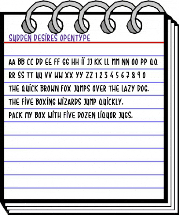 Sudden Desires Regular animated font preview