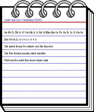 Sugar & Spice HandSans Regular animated font preview