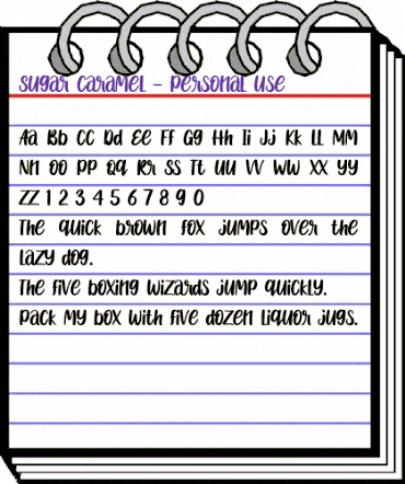 Sugar Caramel - Personal Use Regular animated font preview