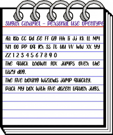 Sugar Caramel - Personal Use Regular animated font preview