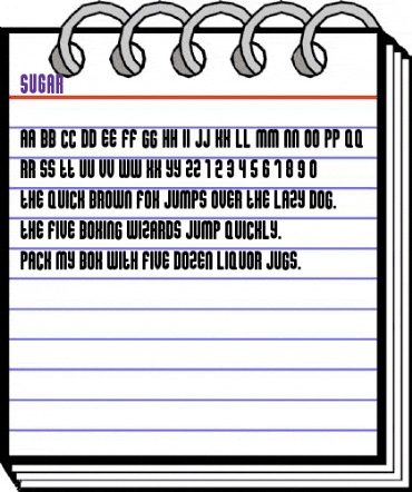 sugar regular animated font preview