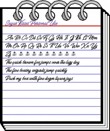 Sugar Kisses Personal Use Regular animated font preview