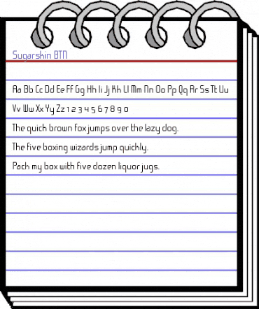 Sugarskin BTN Regular animated font preview