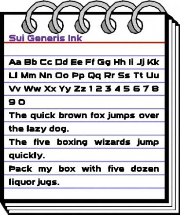 Sui Generis Ink Regular animated font preview