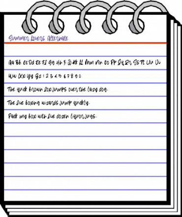 Summer Lovers Alternate Regular animated font preview