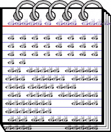 Summer's Bear Blocks Regular animated font preview