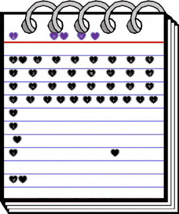 Summer's LaceHearts Regular animated font preview