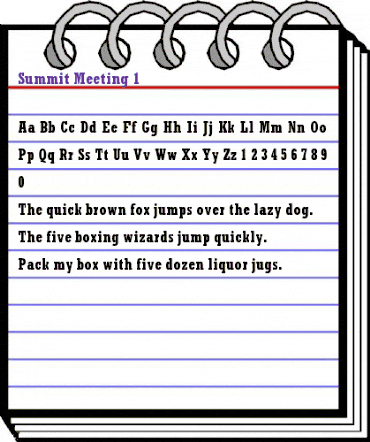 Summit Meeting 1 Regular animated font preview