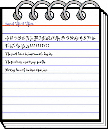 a Sumpah Masih Muda Regular animated font preview