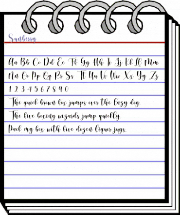 Sunberry Regular animated font preview