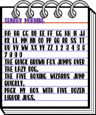 Sunday Morning Regular animated font preview