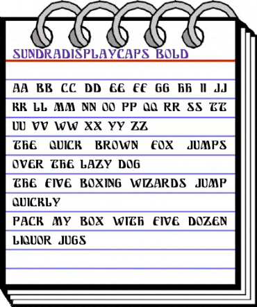 SundraDisplayCaps Bold animated font preview
