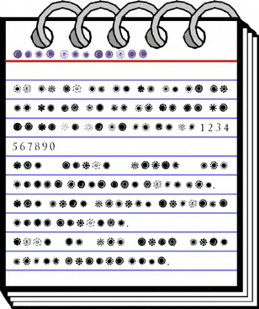 Suns and Stars Regular animated font preview