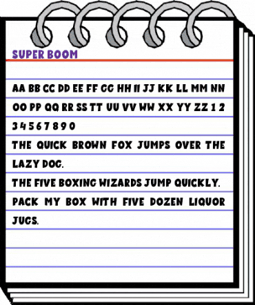 Super Boom Regular animated font preview