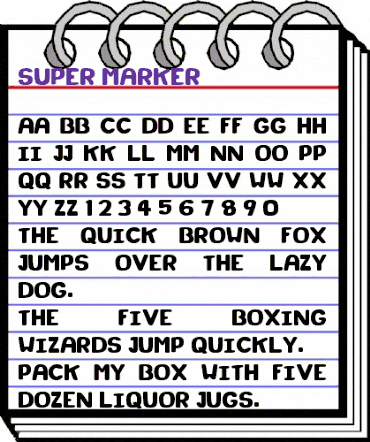 Super Marker Regular animated font preview