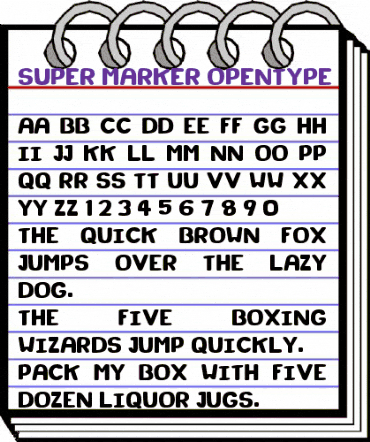 Super Marker Regular animated font preview