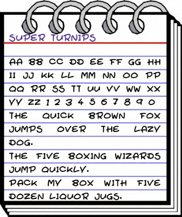 Super Turnips Regular animated font preview