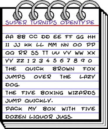 Super Turnips Regular animated font preview