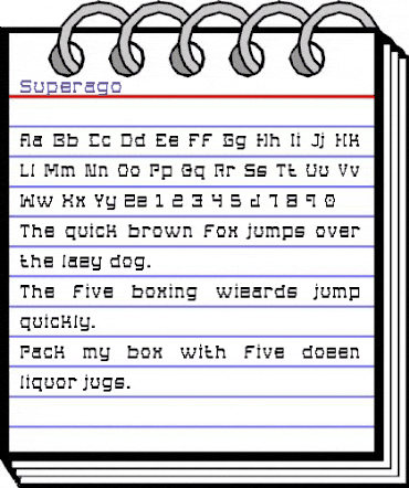 Superago Regular animated font preview