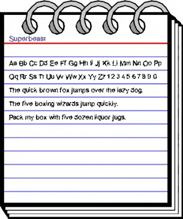 Superbeast Regular animated font preview