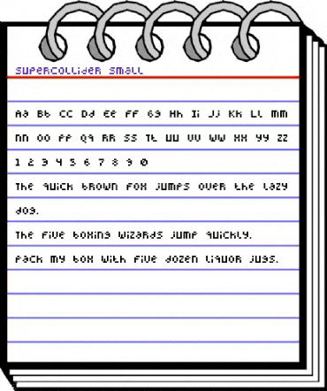 supercollider _small animated font preview